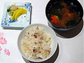 鯛めしとそば米汁